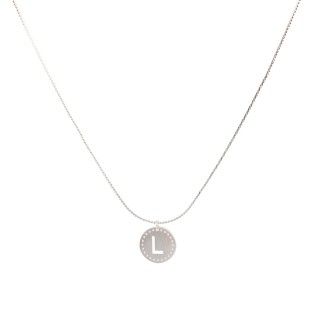 Stainless steel necklace with letter L 5600499146392