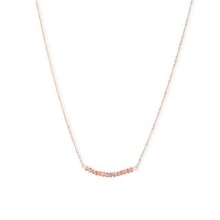 Colar ao dourado missangas rosa 5600499166482