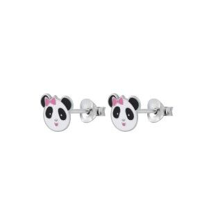 Silver panda stud earrings 5609232433331