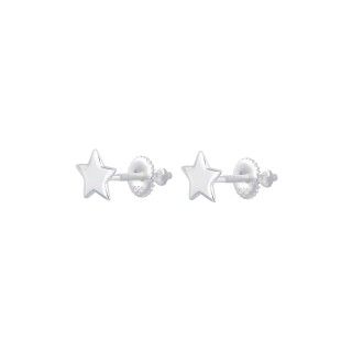 Silver star screw back earrings 5609232433904
