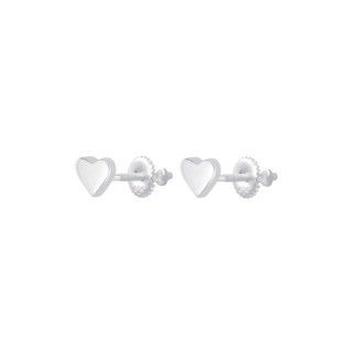 Silver heart screw back earrings 5609232433966