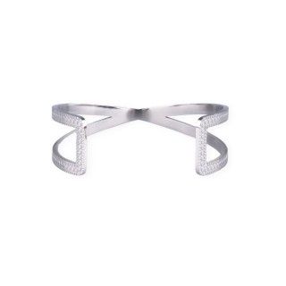 Silver stainless steel cross bracelet 5600499157770