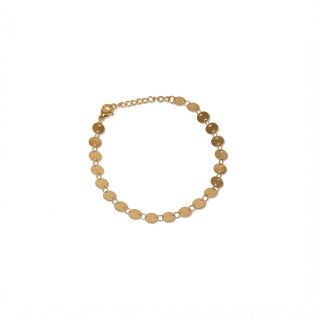 Pulseira ao chapinhas dourada 5600499163412