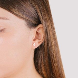 Brincos ao meia lua rosa dourado 5600499131800