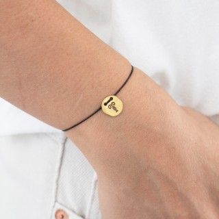 Cancer gold with cord bracelet 5600499161937