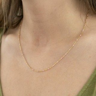 Golden steel necklace with beads 5609232441640