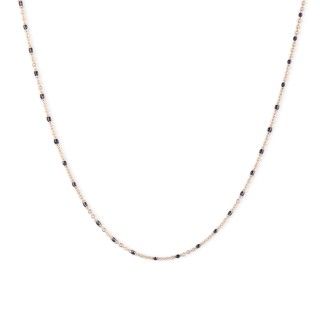 Golden steel necklace with beads 5609232441688