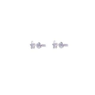 Silver star brass earrings 5600499111406