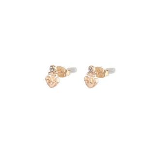Golden anchor brass earrings 5600499111482