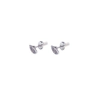Silver fan brass earrings 5600499111413