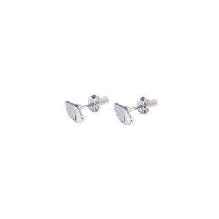 Silver fan brass earrings 5600499111369
