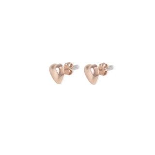 Golden heart brass earrings 5600499111567