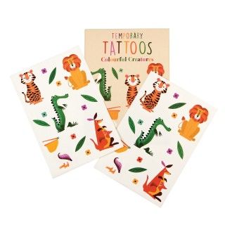 Colorful Creatures Temporary Tatoos (2Sheets) 5609232429242
