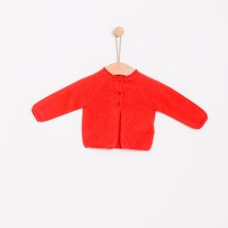 Baby coat knitted Pointelle 5609232469439