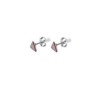 Silveren peak triangle brass earrings 5600499111727