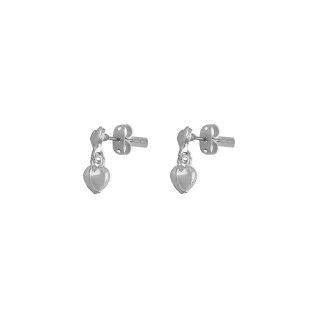 Silver heart brass earrings 5600499101100