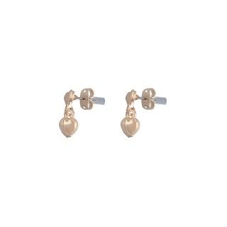 Golden heart brass earrings 5600499101759