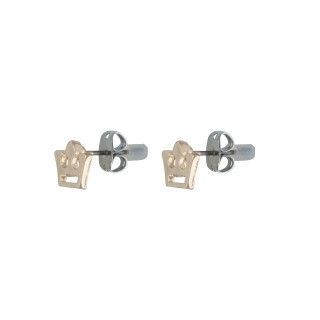 Brass crown earrings 5600499166611