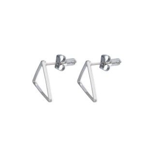 Silver triangle brass earrings 5600499100684