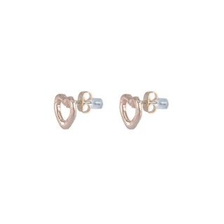 Golden heart brass earrings 5600499100882