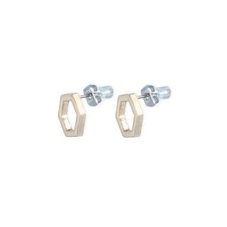 Brincos hexgono dourado 5600499166864