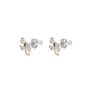 Golden bows brass earrings 5600499167243