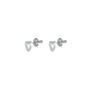 Silver heart brass earrings 5600499166680