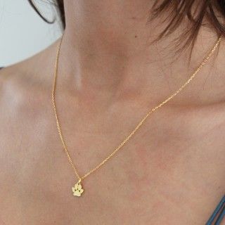 Silver dog paw necklace 5609232518472