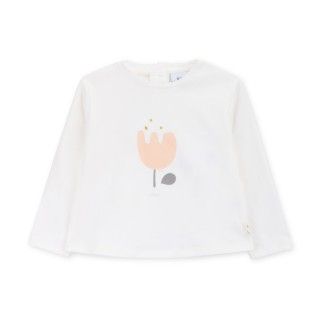 T-shirt manga comprida bebé algodão orgânico A Flower 5609232502938
