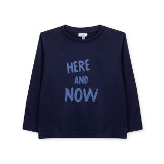 T-shirt manga comprida menino algodão orgânico Here & Now 5609232491171