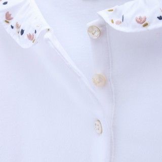 Girl polo organic cotton Flowers 5609232490396 Girl polo organic cotton Flowers 5609232490396