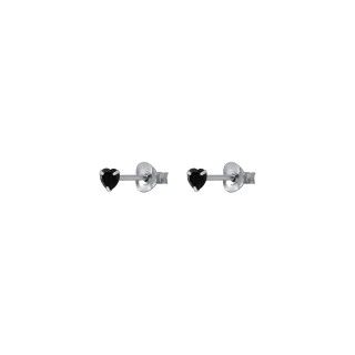 Silver shiny heart earrings 5609232584392