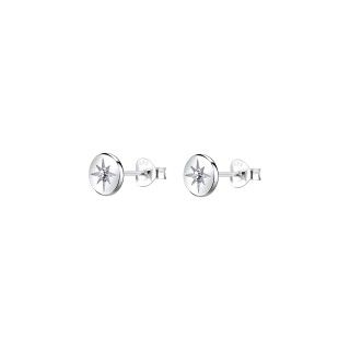 Compass rose silver earrings 5609232580578