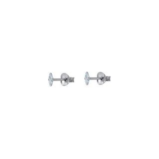 Shiny oval silver earrings 5609232584347