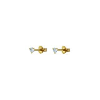 Silver shiny heart earrings 5609232580639