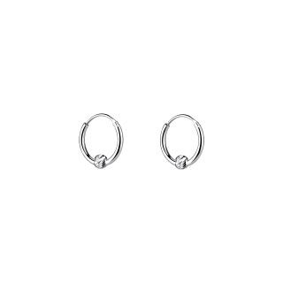 Silver ball hoop earrings 5609232582657