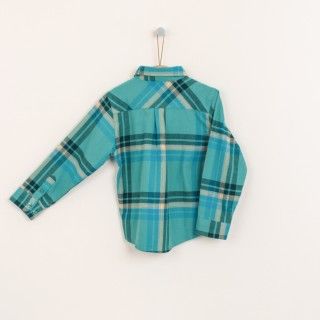 Hubble Check flannel baby shirt for boys 5609232632789