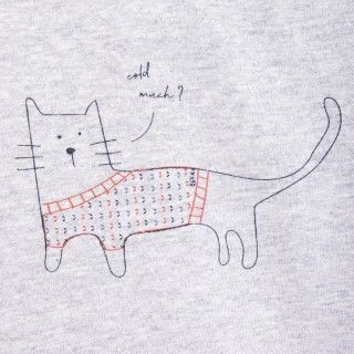 T-shirt manga comprida bebé algodão Grumpy Cat 5609232591970