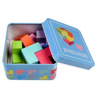 Wooden 3D puzzle in a tin 5609232629178