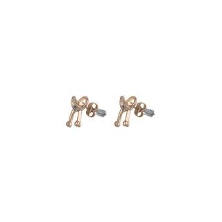 Golden bow brass earrings 5600499101162