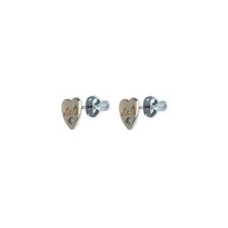Golden heart brass earrings 5600499167014