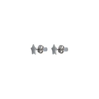 Silver star brass earrings 5600499167168