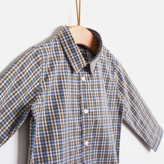 Camisa de beb Scandic Checks para menino, em popelina 5609232702710