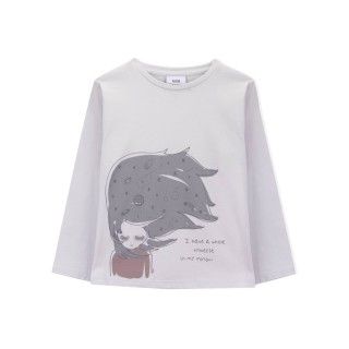 T-shirt manga comprida menina algodão Organa 5609232730249