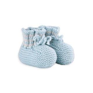Newborn knitted cotton booties 0-3 months 5609232665534