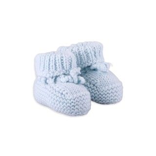 Newborn knitted cotton booties 0-3 months 5609232665565