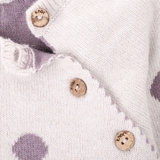 Knitted sweater Dots for baby girl 0-12 months 5609232710968