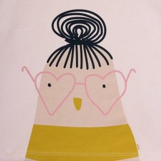 T-shirt manga comprida menina algodão orgânico Birdette 5609232777916
