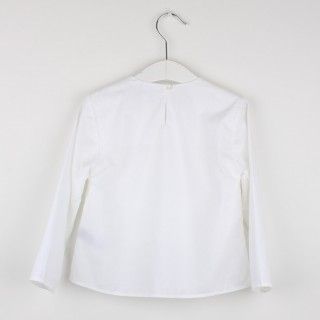 Blusa de menina com pregas, em algodão 5609232778531 Blusa de menina com pregas, em algodão 5609232778531
