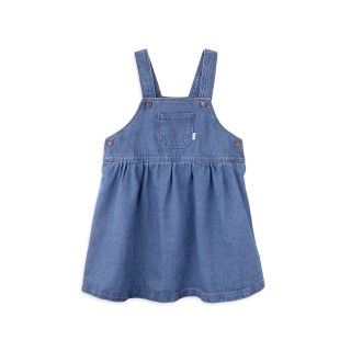 Vicky pinafore for girl in denim 5609232764541